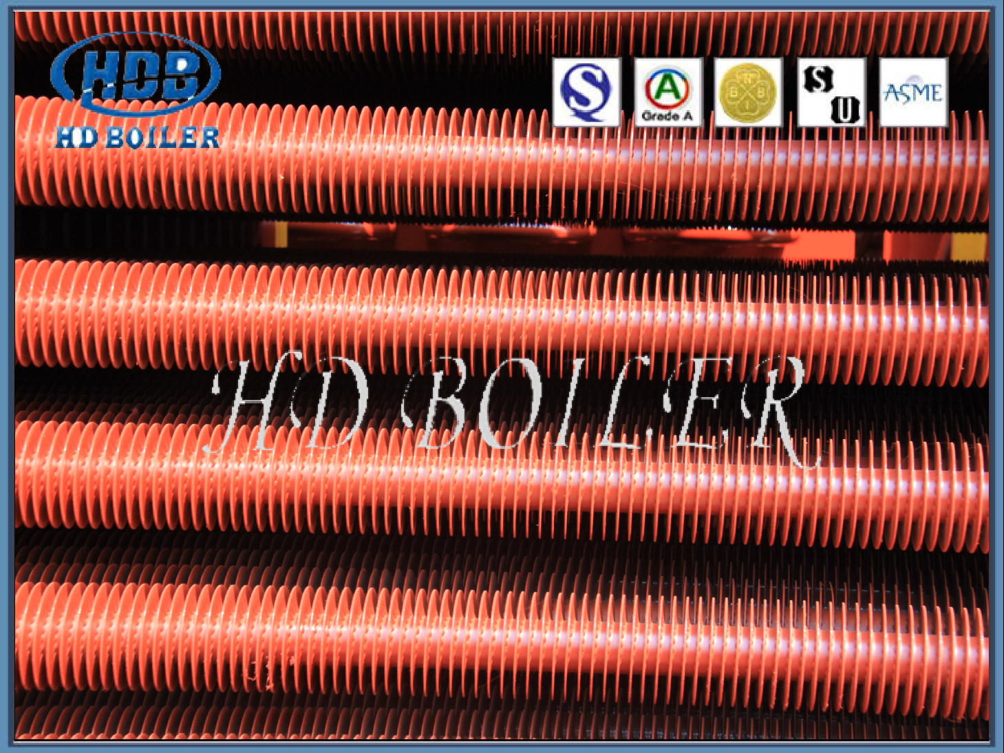 La metropolitana di aletta alettata a spirale della caldaia/i tubi dello scambiatore di calore con alta efficienza